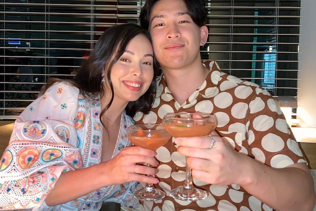 A couple on a Valentine's Day Date in Perth